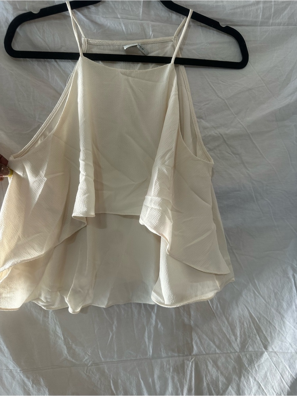 Paper Crane Cream Layered Ruffle Camisole